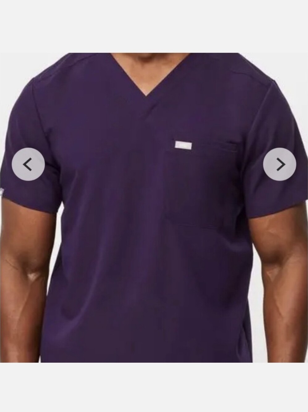 Figs Leon Scrub Top in Purple Jam Size L